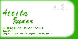 attila ruder business card